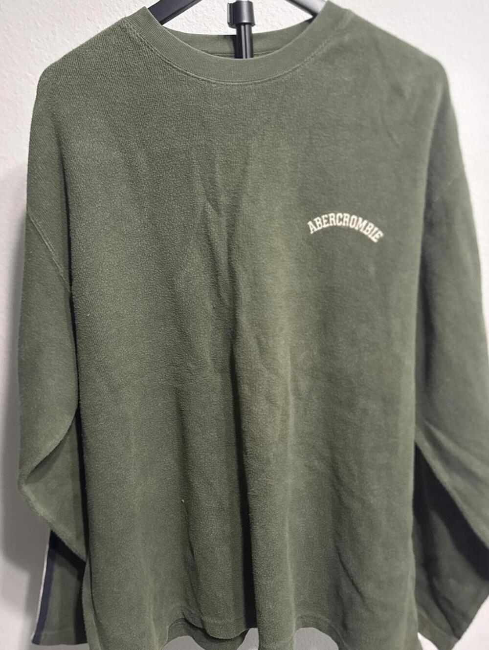 Abercrombie & Fitch Men's Green and Khaki Shirt